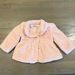Mayoral Pink Fuzzy Kids Puffer Jacket